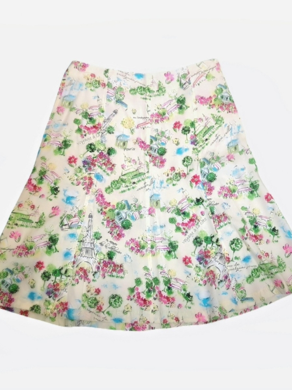 Parisian Print A Line Cotton Skirt Size 6 From Christopher Banks Coquette Paris